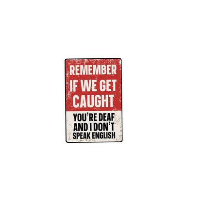 Durable vinyl die-cut Speak English Sticker