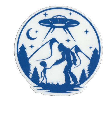 Durable vinyl, die-cut Squatch Alien 2 Sticker
