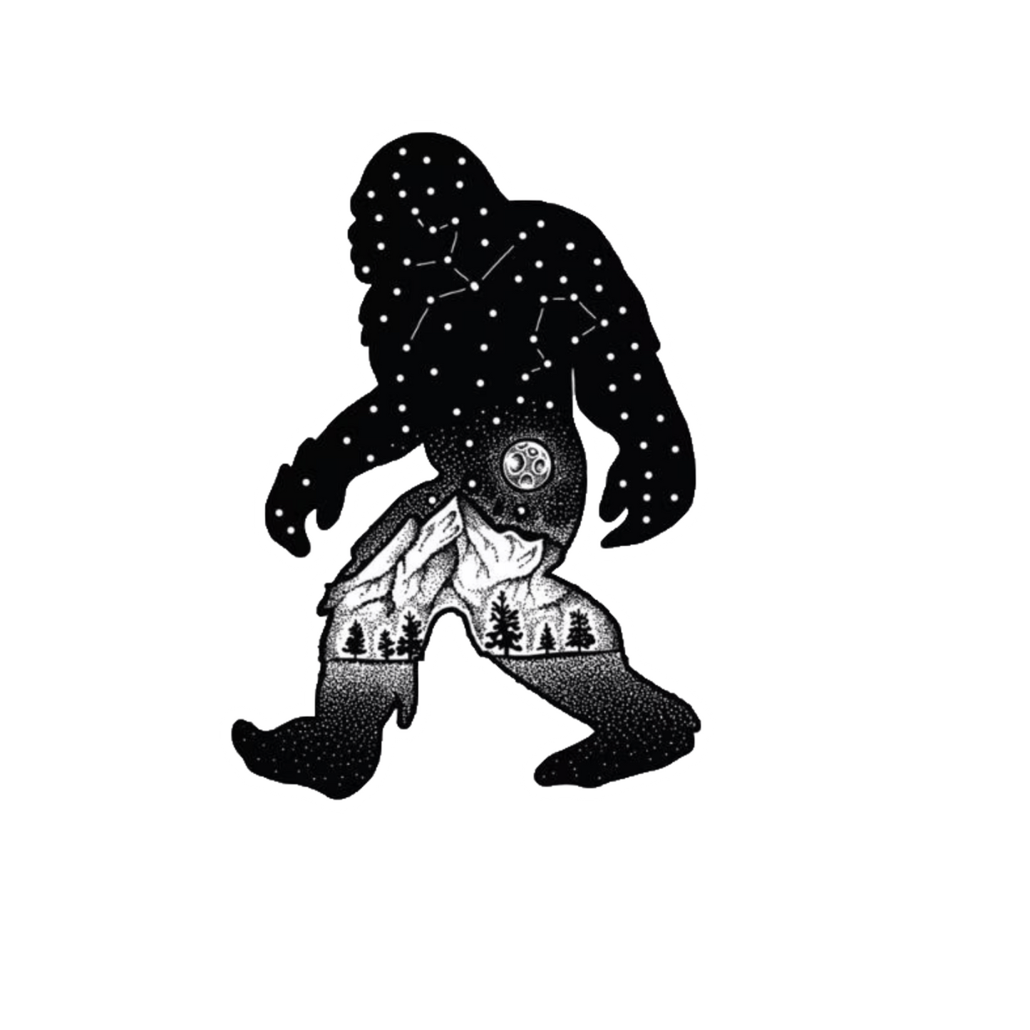 Durable vinyl, die-cut Squatch Astrology Sticker