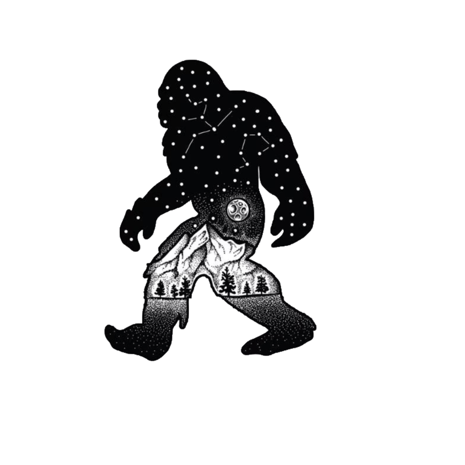 Durable vinyl, die-cut Squatch Astrology Sticker