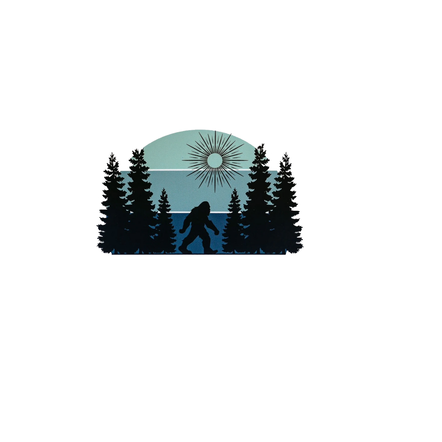Durable vinyl, die-cut Squatch Moonlight Sticker