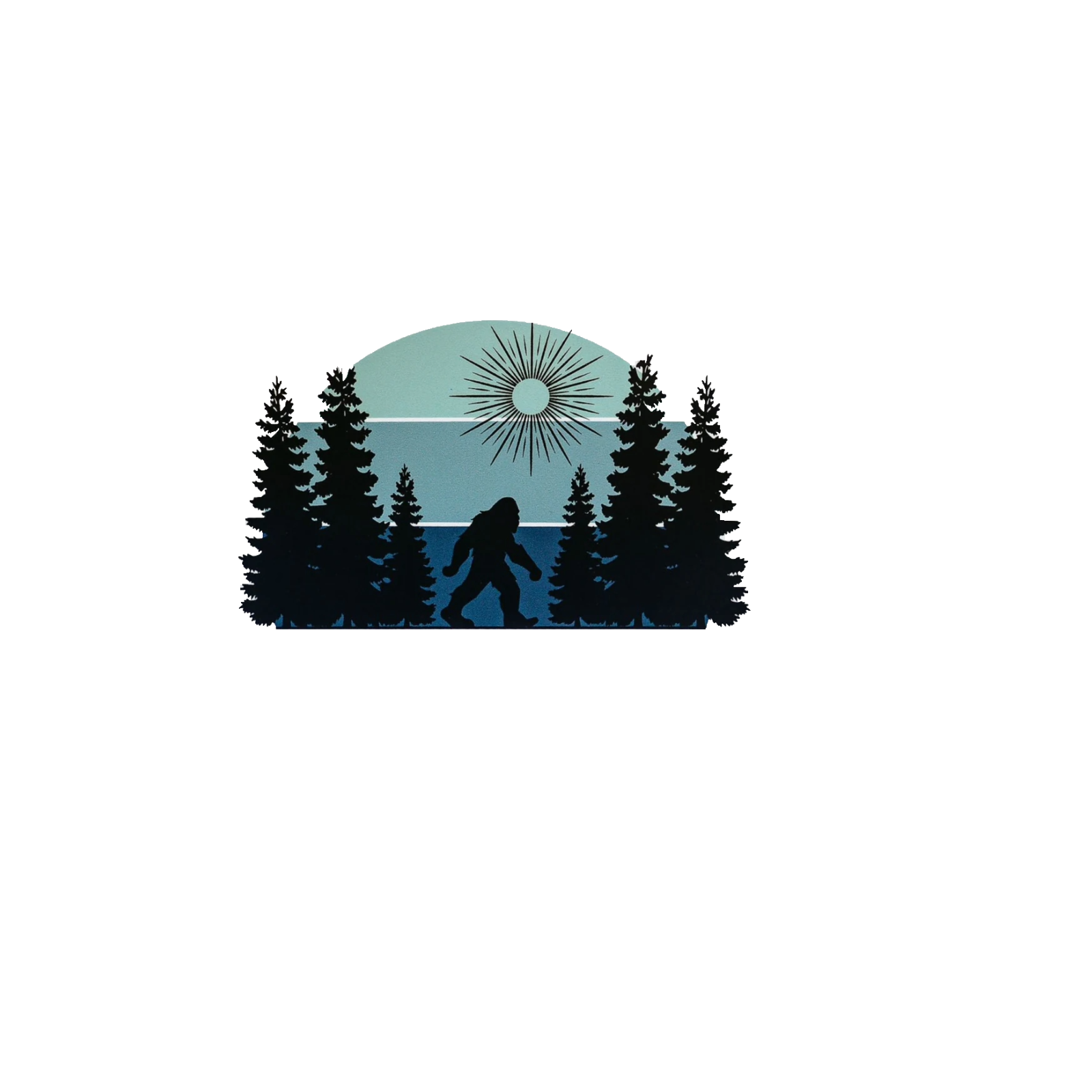 Durable vinyl, die-cut Squatch Moonlight Sticker