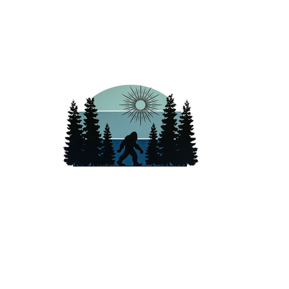 Durable vinyl, die-cut Squatch Moonlight Sticker