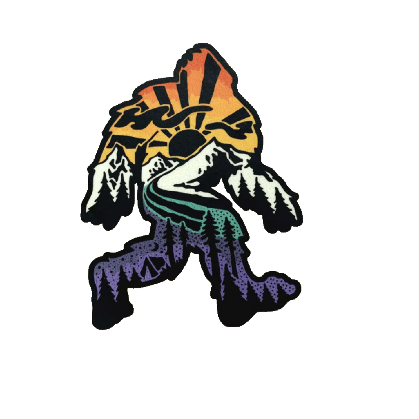 Durable vinyl, die-cut Squatch Mountain 2 Sticker
