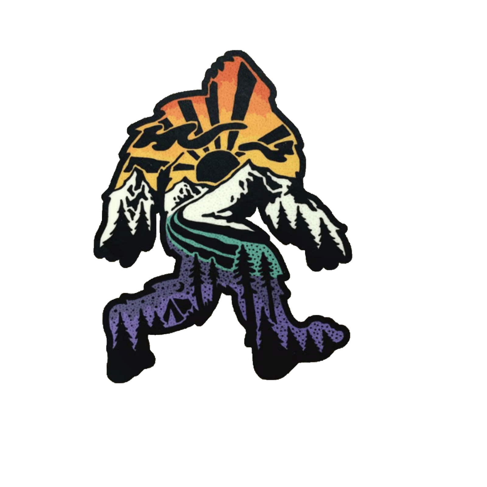Durable vinyl, die-cut Squatch Mountain 2 Sticker