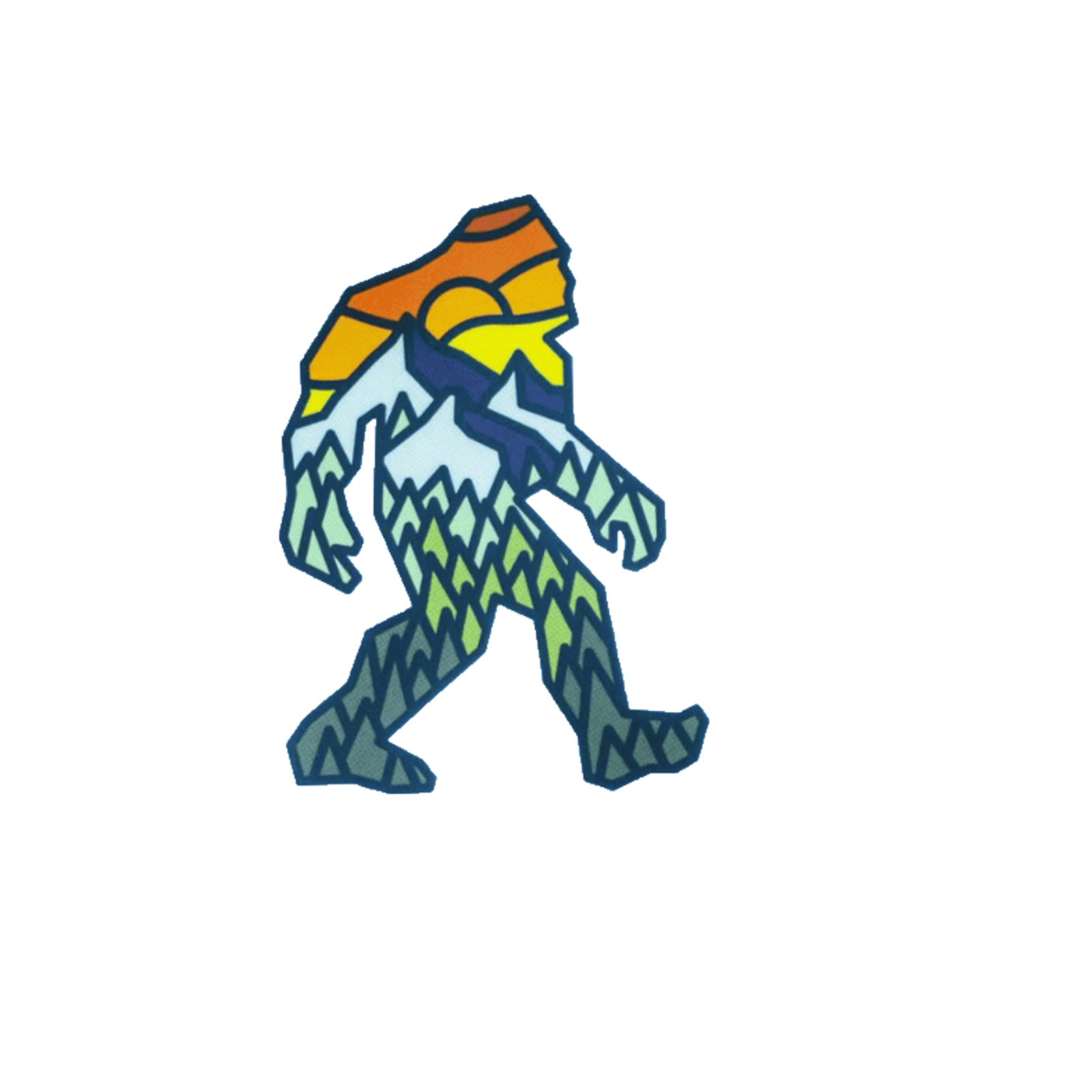 Durable vinyl, die-cut Squatch Mountain Sticker