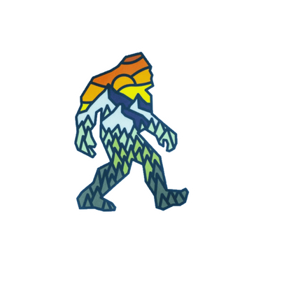 Durable vinyl, die-cut Squatch Mountain Sticker