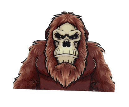 Durable vinyl, die-cut Squatch Skull Sticker