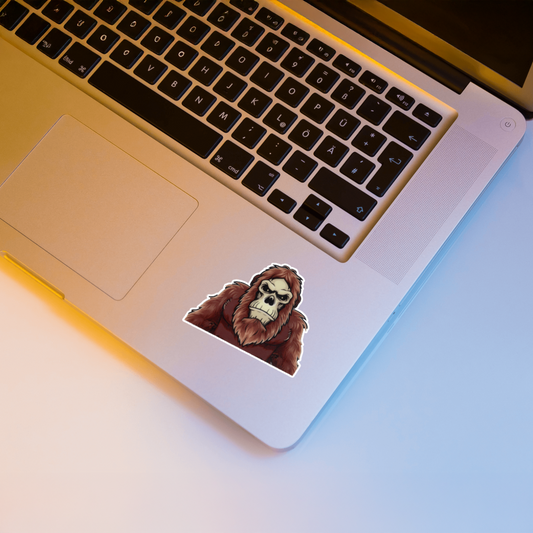 Durable, vinyl, die-cut, Squatch Skull Sticker.