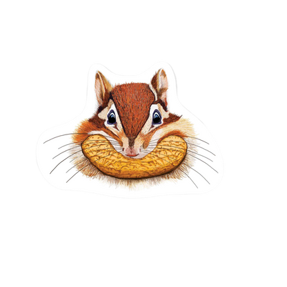 Our Squirrel Art Sticker! unique high-quality, vinyl, die-cut, eco-friendly stickers