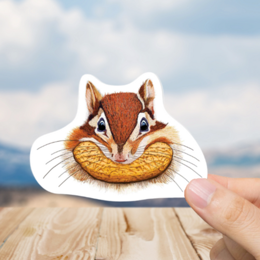 Durable, vinyl, die-cut, Squirrel Art Sticker.