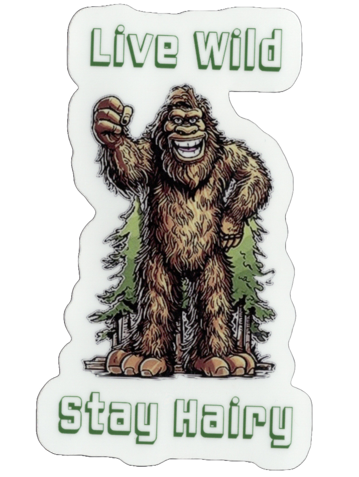 Durable vinyl, die-cut Stay Hairy Sticker