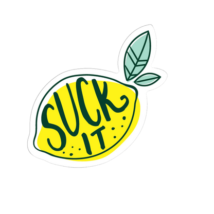 Durable vinyl die-cut Suck It Sticker