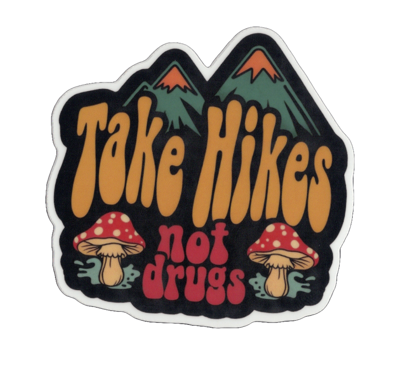 Durable vinyl, die-cut Take Hikes Sticker