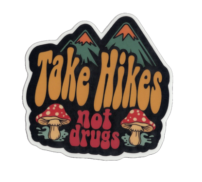 Durable vinyl, die-cut Take Hikes Sticker