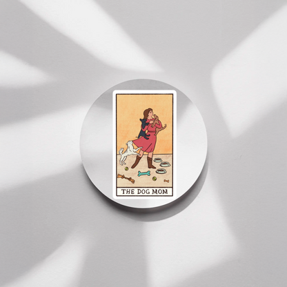 Durable, vinyl, die-cut, The Dog Mom Sticker.