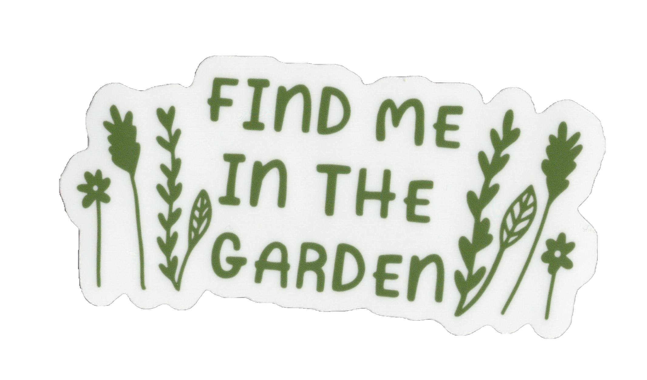 Durable vinyl, die-cut The Garden Sticker