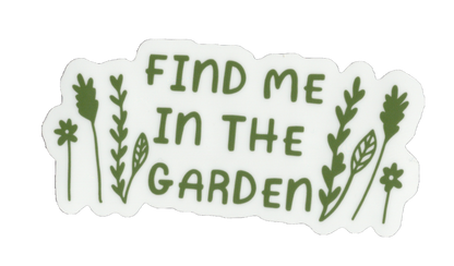 Durable vinyl, die-cut The Garden Sticker