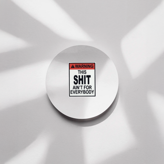 Durable, vinyl, die-cut, This Shit Sticker.