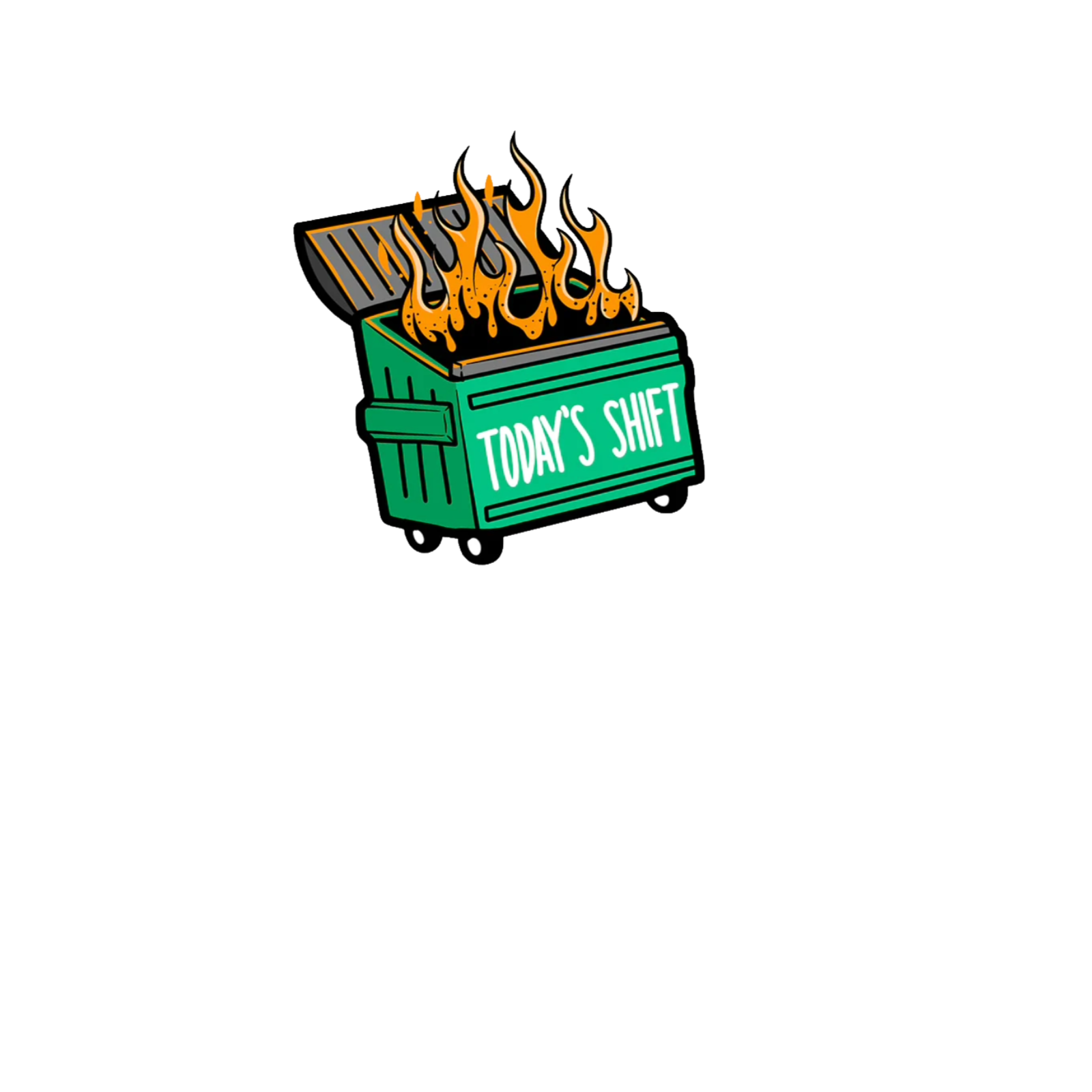 Durable vinyl die-cut Todays Shift Sticker
