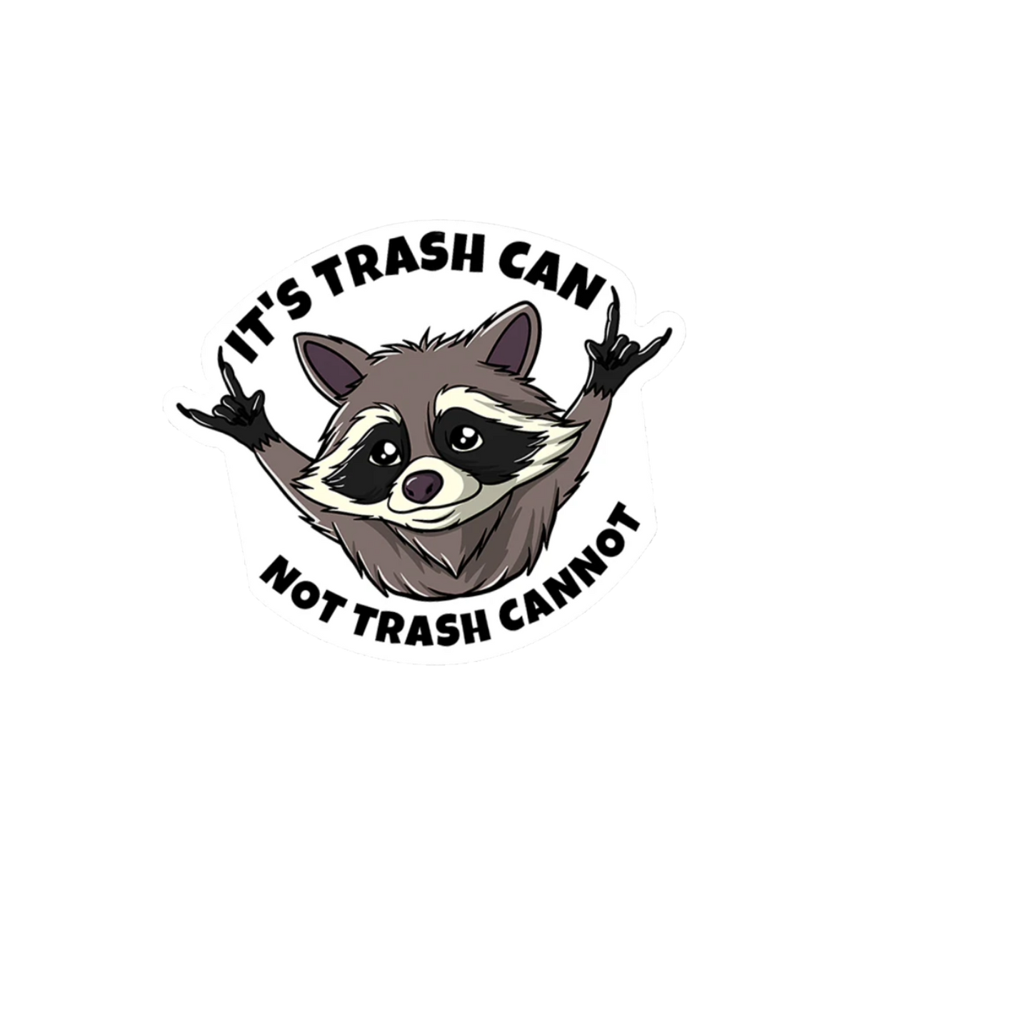 Durable vinyl die-cut Trash Can Sticker