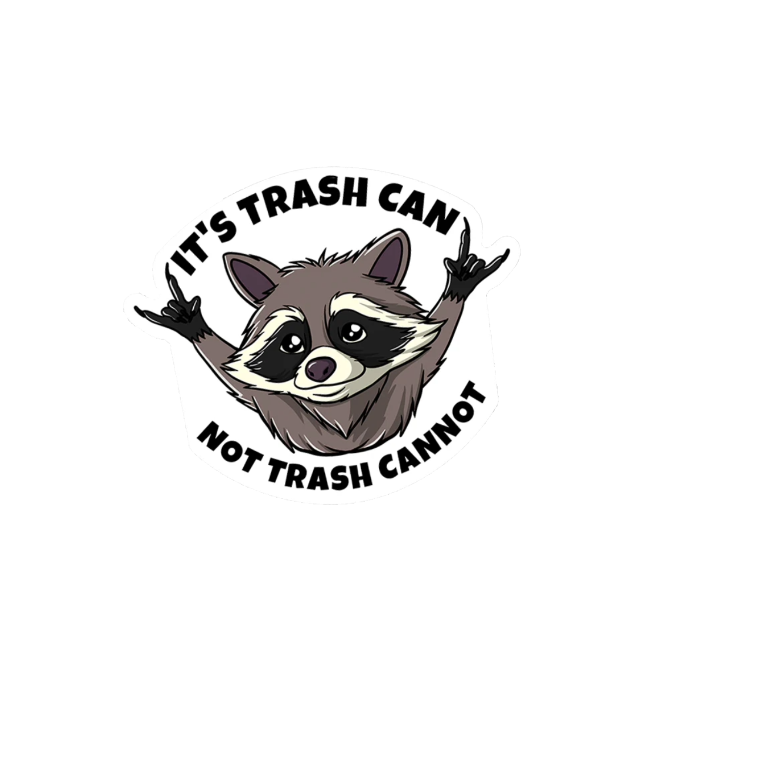 Durable vinyl die-cut Trash Can Sticker