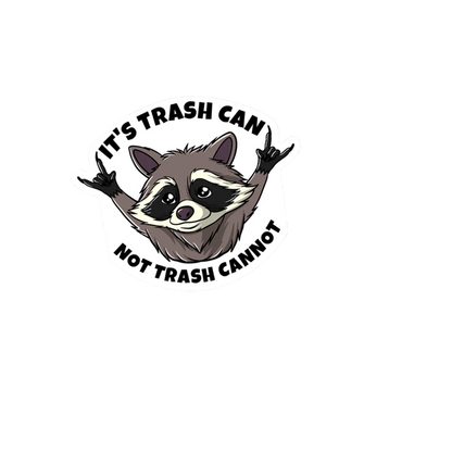 Durable vinyl die-cut Trash Can Sticker