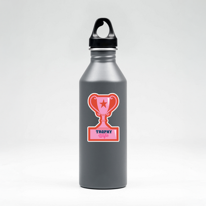 Durable, vinyl, die-cut, Trophy Wife Sticker.