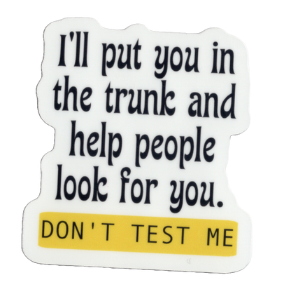Durable vinyl, die-cut Trunk Sticker