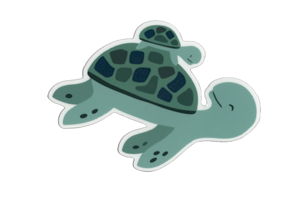 Durable vinyl, die-cut Turtle Mama Sticker