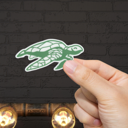  Durable, vinyl, die-cut, Turtle Sticker.