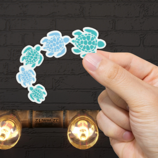 Durable, vinyl, die-cut, Turtles Sticker.