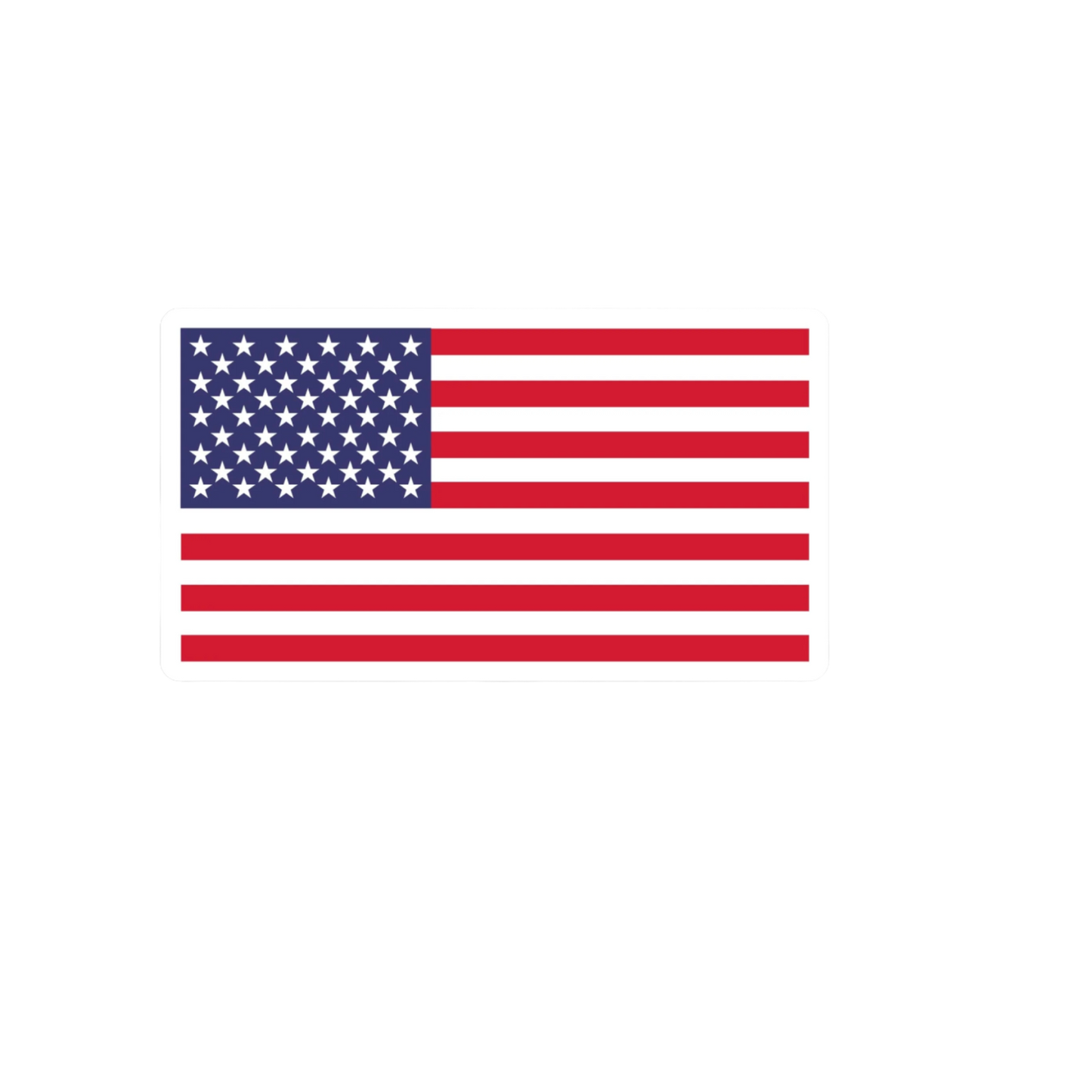 Durable, die-cut USA Flag Sticker