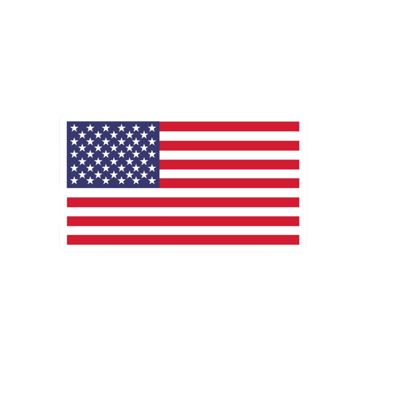 Durable, die-cut USA Flag Sticker