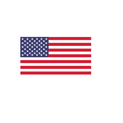 Durable, die-cut USA Flag Sticker