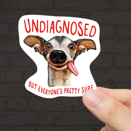 Durable, vinyl, die-cut, Undiagnosed Sticker.