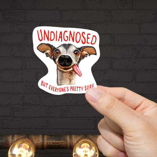 Durable, vinyl, die-cut, Undiagnosed Sticker.