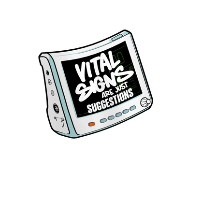 Durable vinyl die-cut Vital Sticker