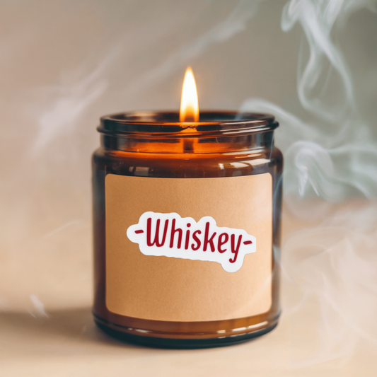 Durable, vinyl, die-cut, Whiskey Sticker.