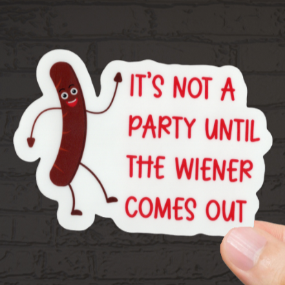 Durable, vinyl, die-cut, Wiener Sticker.