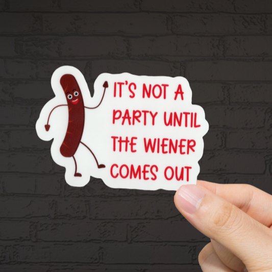 Durable, vinyl, die-cut, Wiener Sticker.