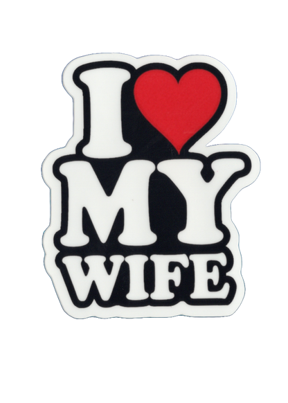 Durable vinyl, die-cut Wife Sticker