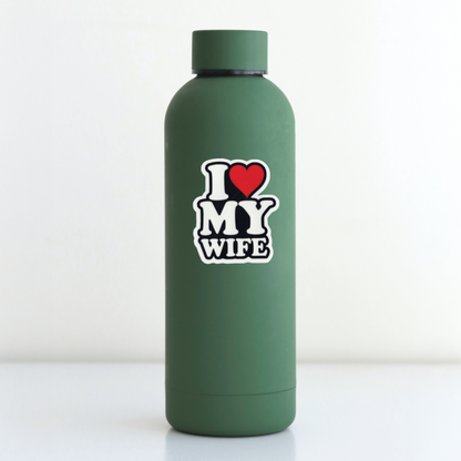 Durable, vinyl, die-cut, My Wife Sticker.