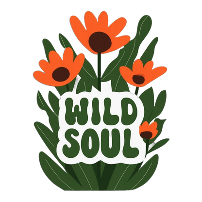 Durable vinyl, die-cut Wild Soul Sticker