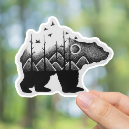 Vinyl, Wilderness Bear Night Sticker.