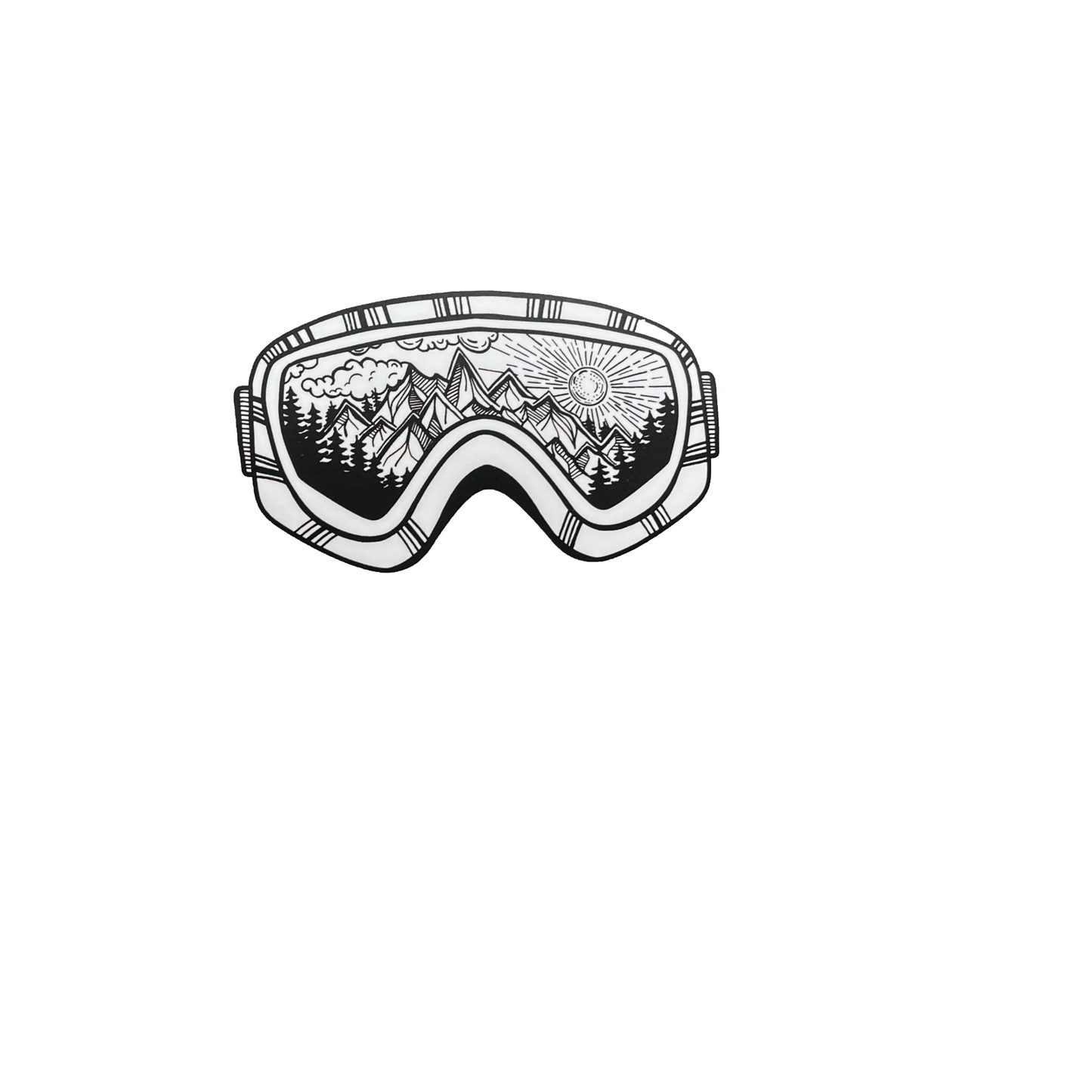 Durable, die-cut Wilderness Goggles Sticker