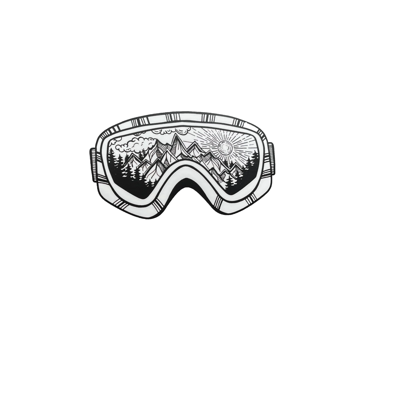 Durable, die-cut Wilderness Goggles Sticker