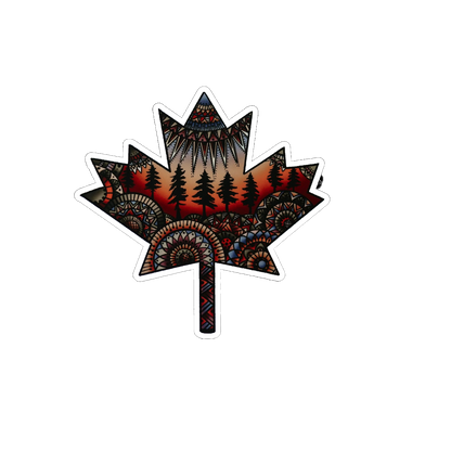 Durable, die-cut Wilderness Maple Leaf Sticker