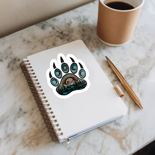 Durable, vinyl, die-cut, Wilderness Paw Sticker.