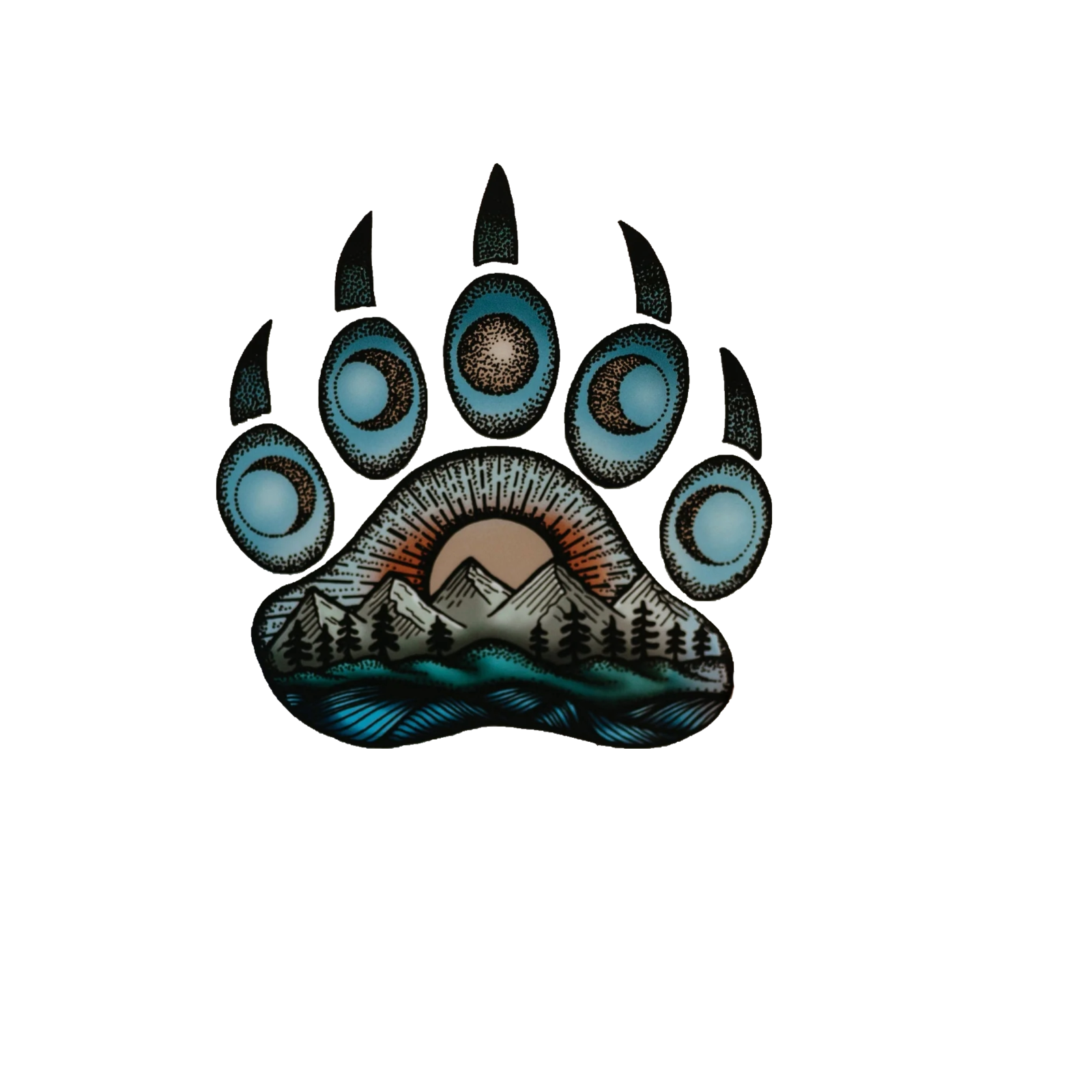 Durable vinyl, die-cut Wilderness Paw Sticker